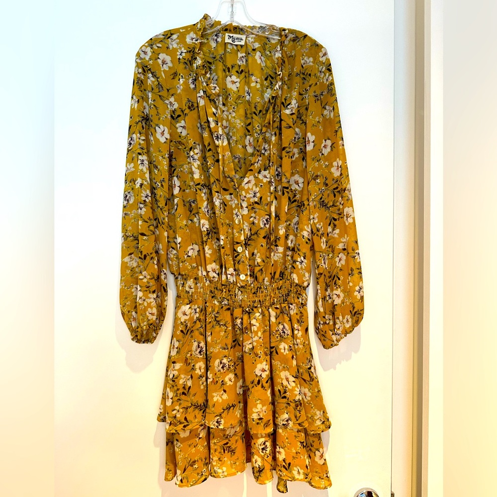 Show Me Your MuMu yellow floral dress